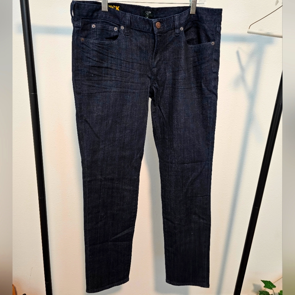 NWT JCrew Toothpick Jeans, 33, Dark Wash